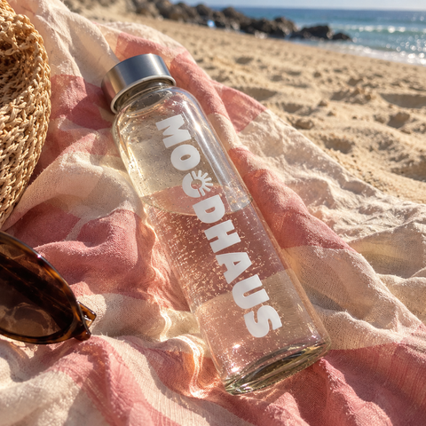 MOODHAUS™ Glass Water Bottle